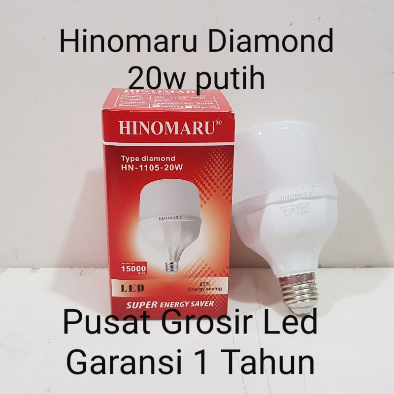 Paket 6 pcs Lampu Led Hinomaru Diamond 20 watt Cahaya Putih Garansi 1 Tahun