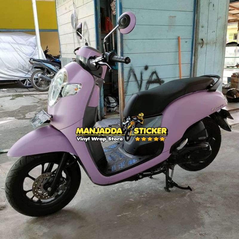 stiker skotlet ungu lilac glossy sticker motor lebar 50cm