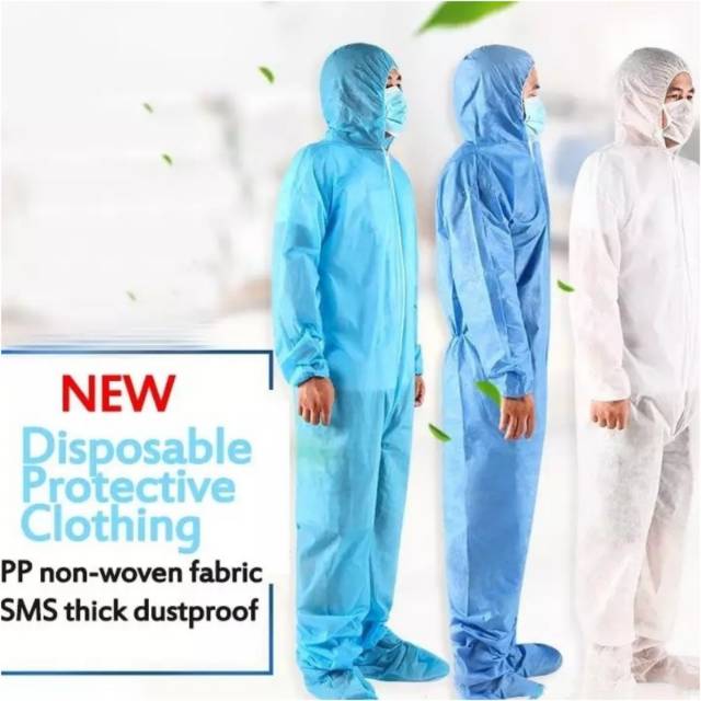 Cuci Gudang Baju APD( Alat Pelindung Diri)Hazmat Suite Bahan Spundbond 75 - 100 gsm