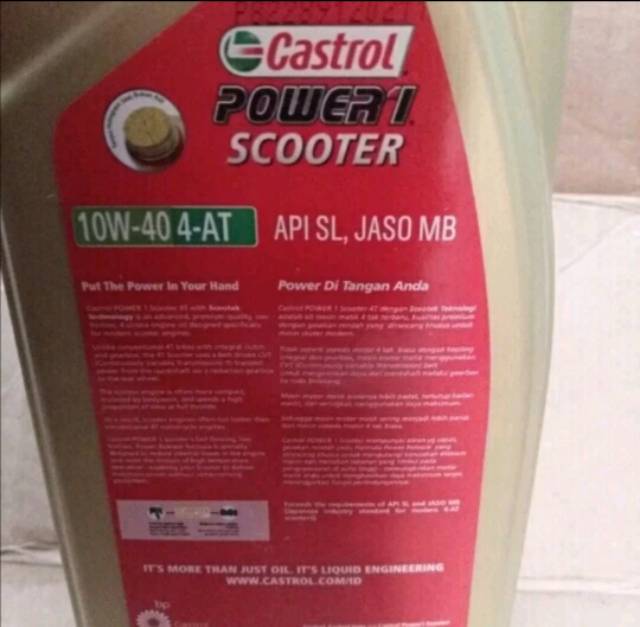 oli castrol power1 scooter matic 10w40 1L 1000ml