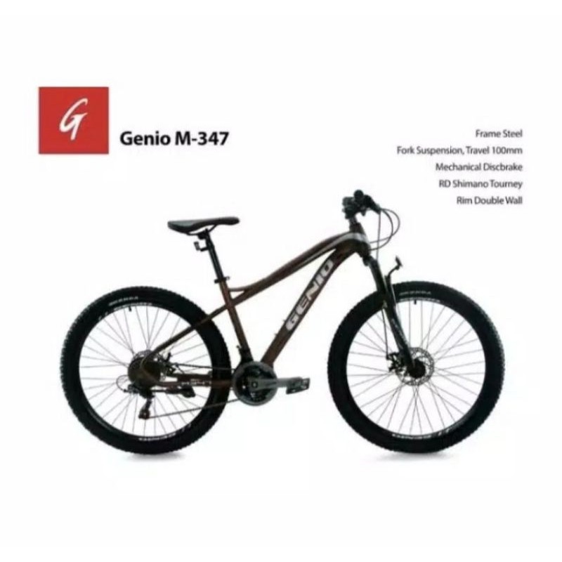 Sepeda Gunung 27,5" MTB GENIO M347 by UNITED 24 Speed