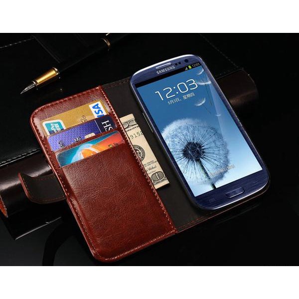 Wallet Case Hp Smartphone Samsung Grand Duos I9082 Leather Flip Wallet Case