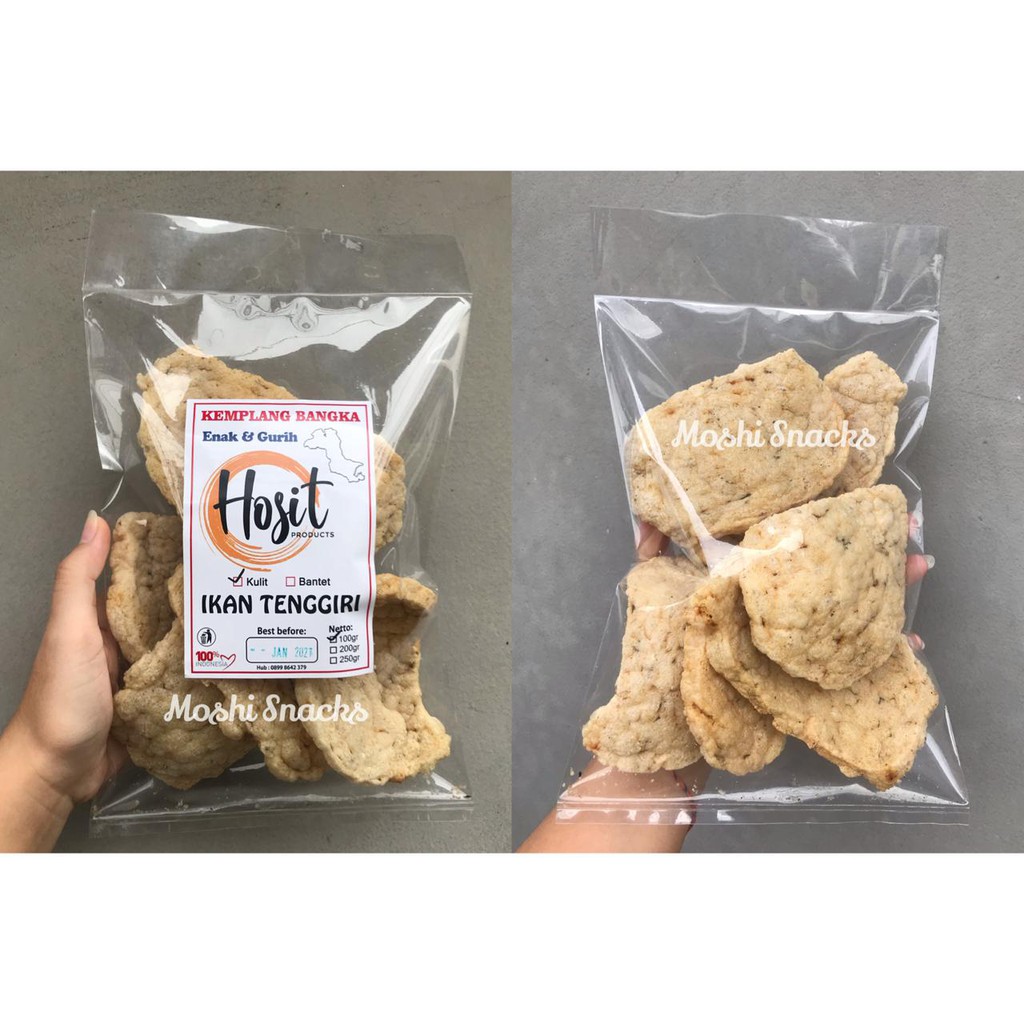 

Kerupuk Kemplang Bangka Kulit Ikan Tenggiri Cap HOSIT 100gr / Krupuk Kulit Ikan Bangka / Moshi Snacks