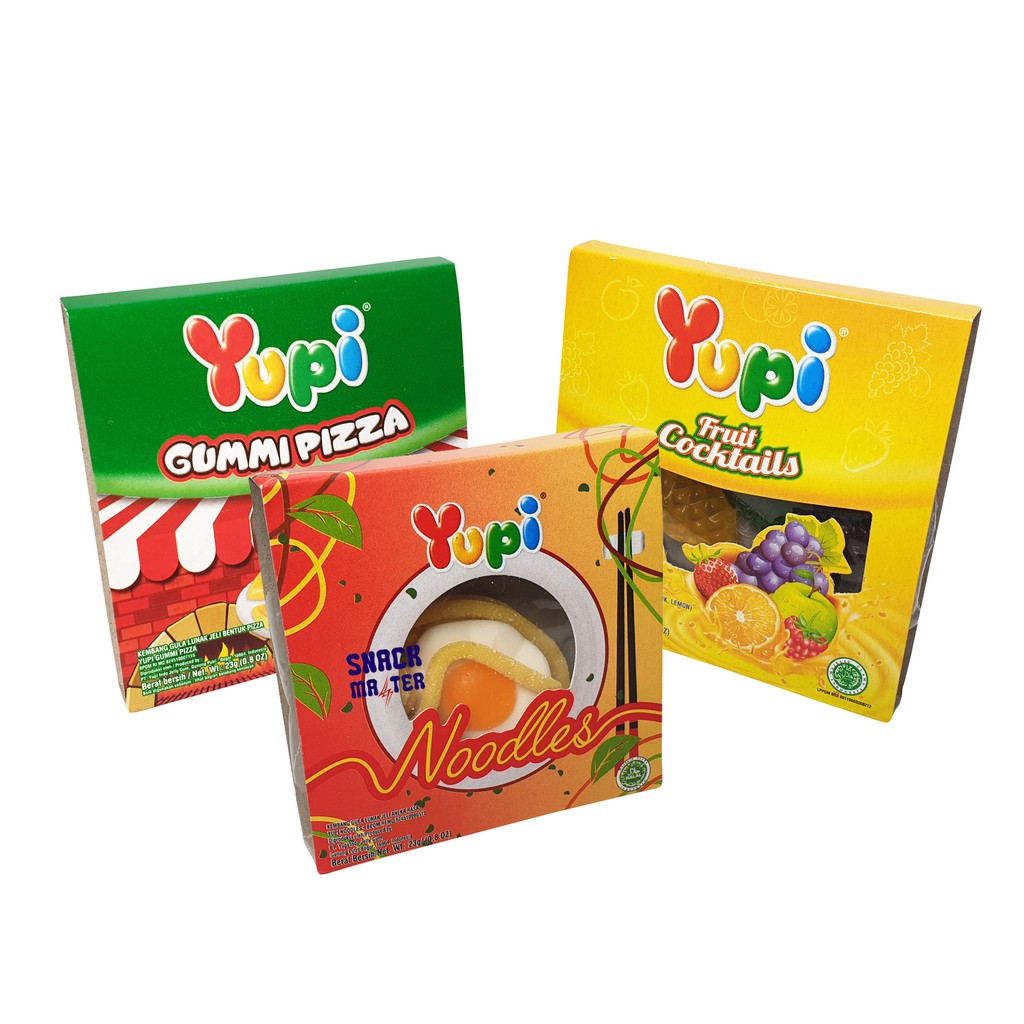 

Yupi Display Bag - Netto 23 gr (Yupi Pizza / Yupi Noodle / Yupi Cocktails)