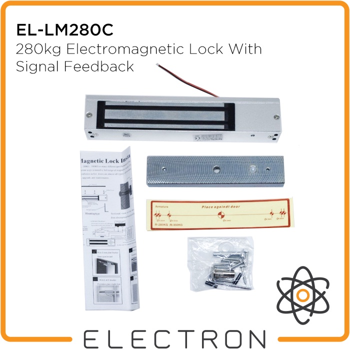 EL-LM280C 280kg Electric Magnetic Lock Door Feedback Access Control EM