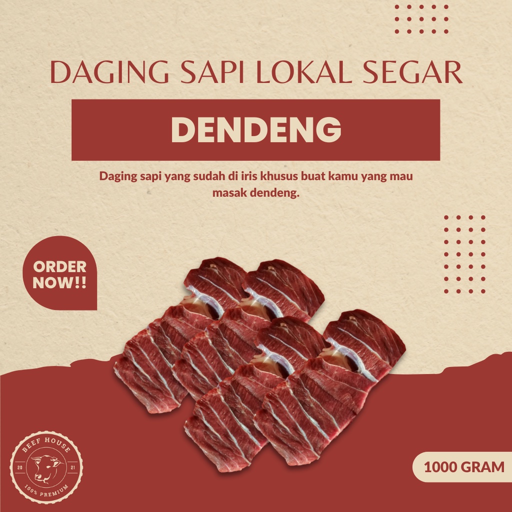 

Daging Dendeng Sapi Lokal Segar Fresh Premium 1000 Gram