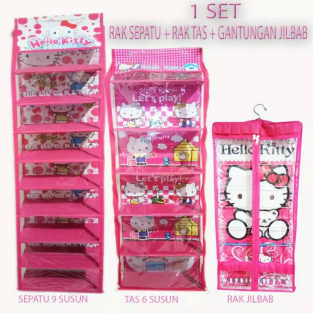 1 SET Rak sepatu rak tas rak jilbab gantung full 1 SET Rak sepatu rak tas rak jilbab gantung full