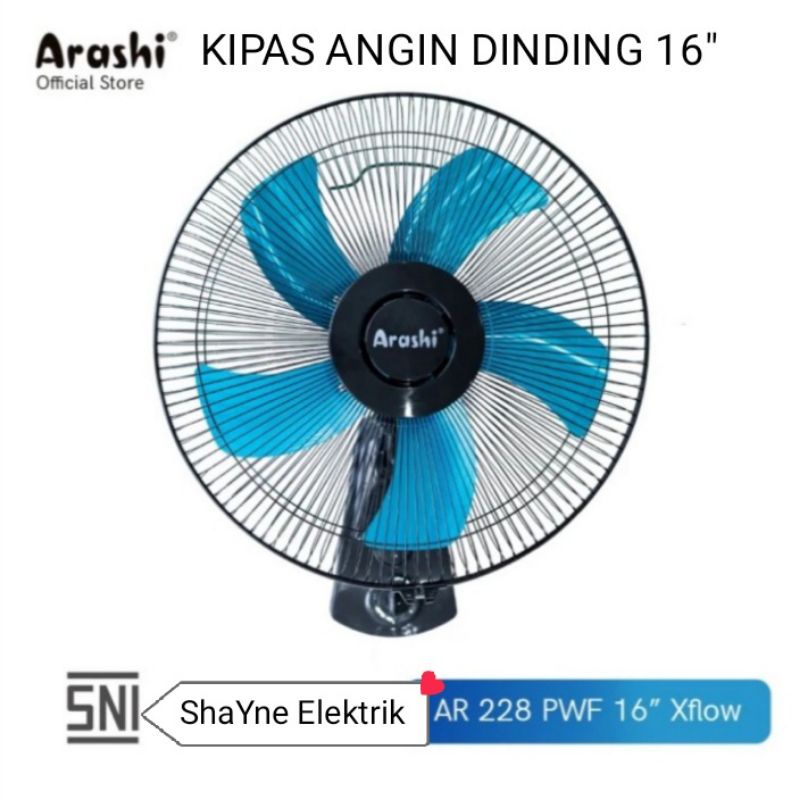 Kipas Angin Dinding 16 inchi / Wall Fan Xflow AR 228 PWF ARASHI