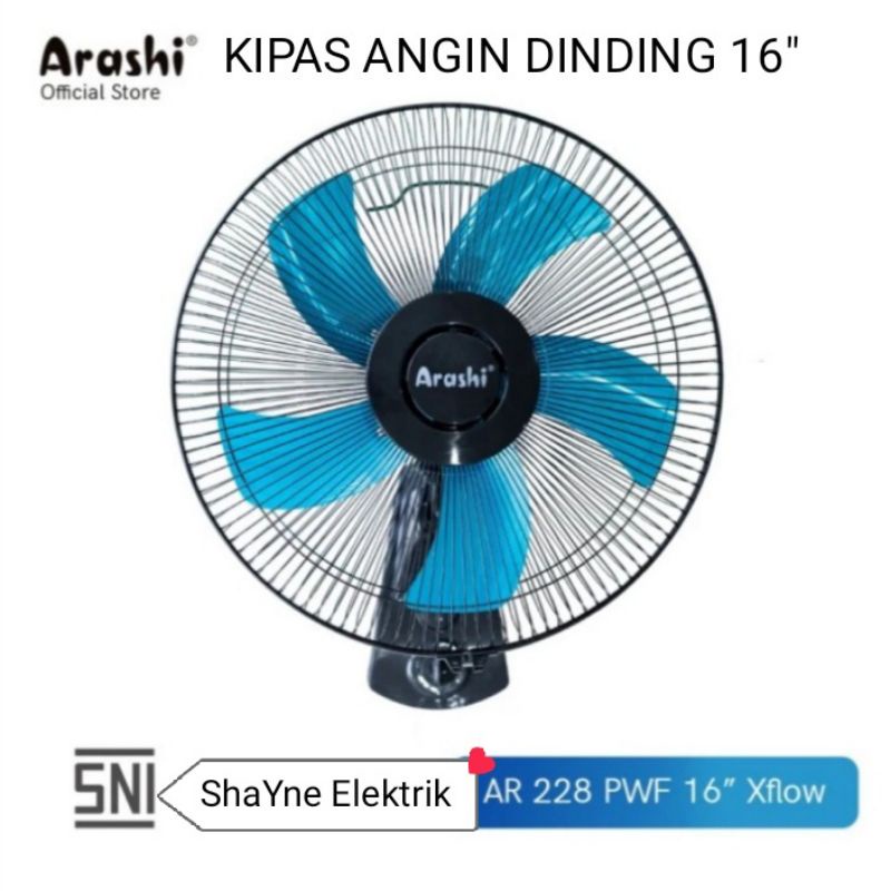 Kipas Angin Dinding 16 inchi / Wall Fan Xflow AR 228 PWF ARASHI