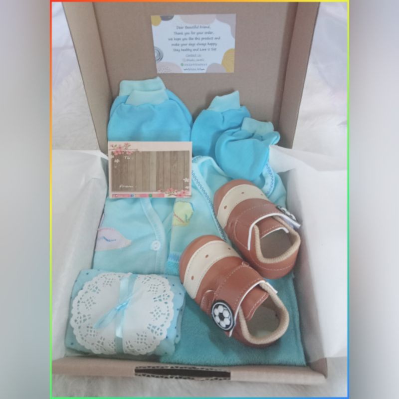 Hampers baby kado bayi murah kado lahiran bayi box (UPLODE ULANG)-Baby girls boy biru