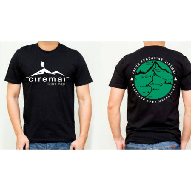 Kaos pendaki Gunung Ciremai free ( Stiker + ganci + gelang tali prusik)