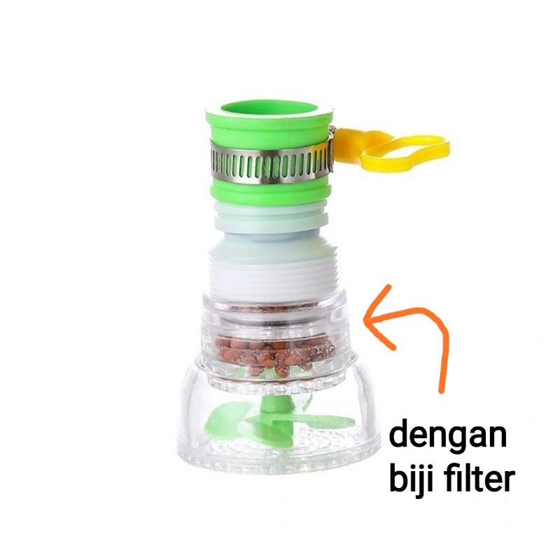 sambungan Kran Keran Air Flexible Faucet Baling Kicir Filter Saringan Air Aerator Putar 360