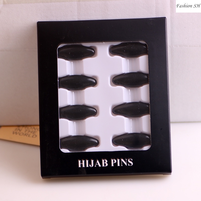 8pcs Jarum Panjang Warna Hitam Untuk Bros M30120