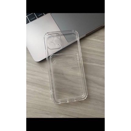 Softcase SLOT Card iPhone 13 13PRO 13PROMAX 12 12PRO 12Promax 11 11Pro 11Promax X XS XR XSMAX 7+ 8+ 6+ 6S+ 7G 8G 6 6G 6S Soft Case Clear Bening Glossy Silikone-Silicone Silikon SLIP Kartu-Tempat ACCESS-Akses-Name Tag Anti Bumper Air Bag KNOCK PRO MAX PLUS