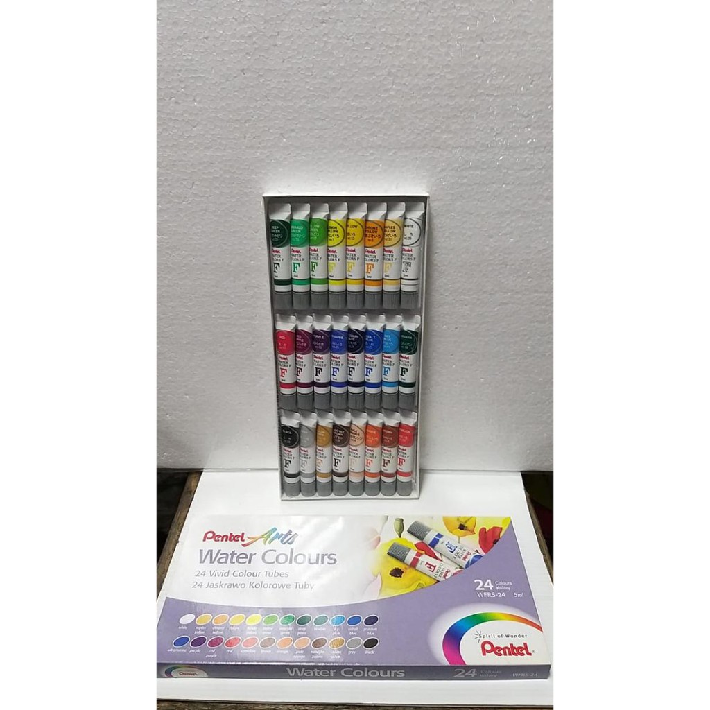 

COD PENTEL WATER COLORS (24 VIVID COLOR TUBES) PERALATAN MELUKIS ART SET MENGGAMBAR