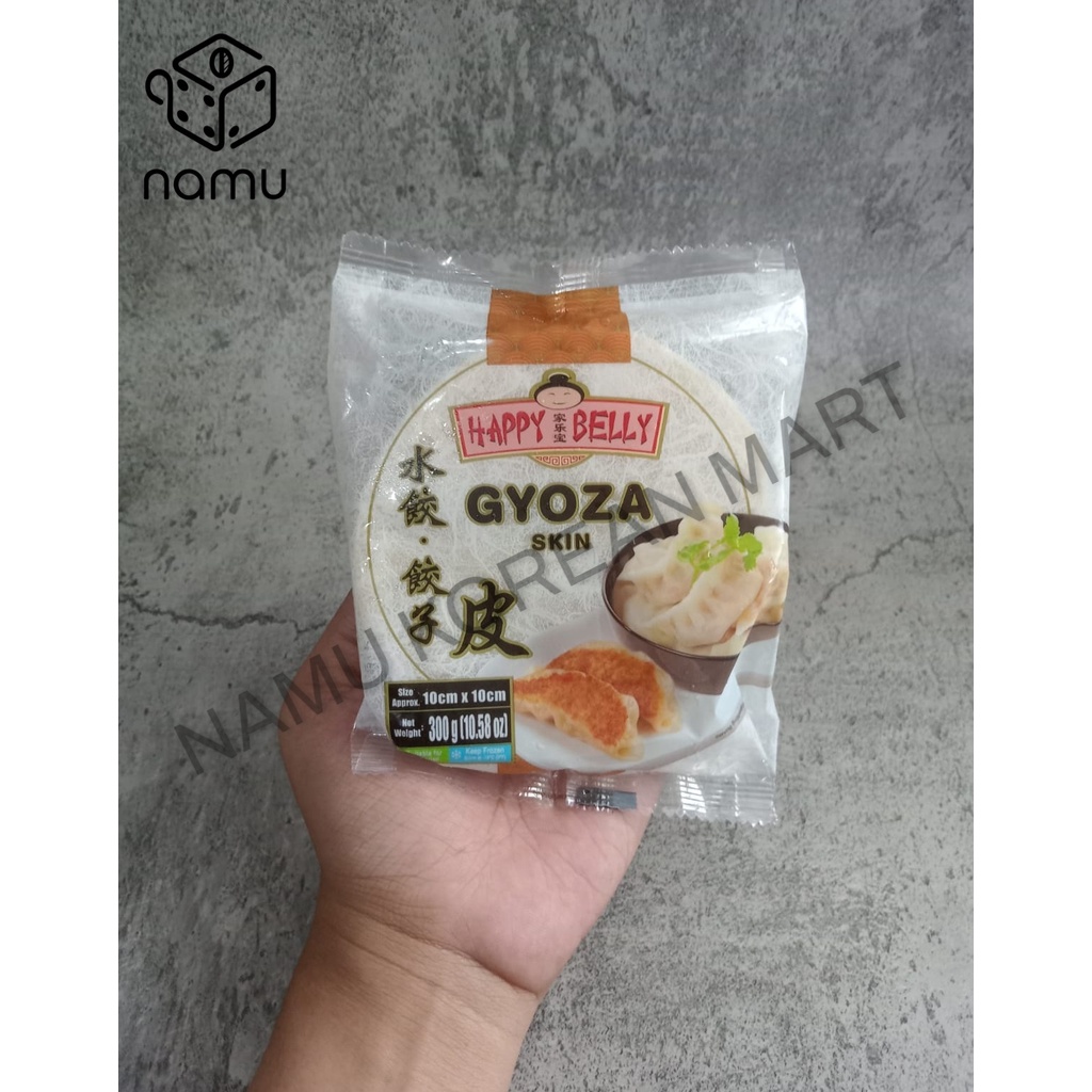 Happy Belly Gyoza Skin Kulit Pangsit 300gr / Kulit Pangsit / Bahan Masak Pangsit