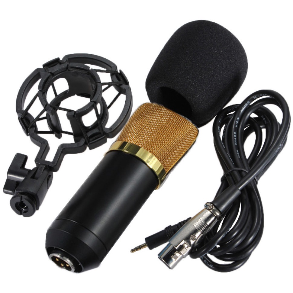 TaffSTUDIO Mikrofon Kondenser Studio dengan Shock Proof Mount - BM-700 - Black