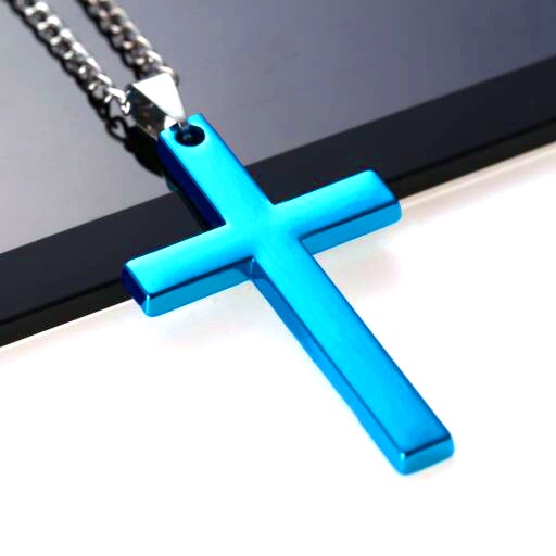 Simple Single Cross Necklace Pendant Jewelry Christian Necklace