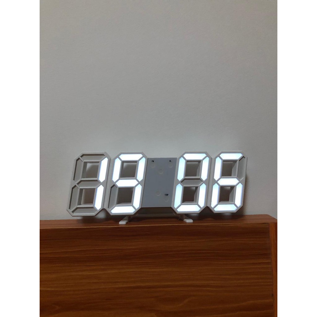 Jam Dinding Digital 3D Clock LED