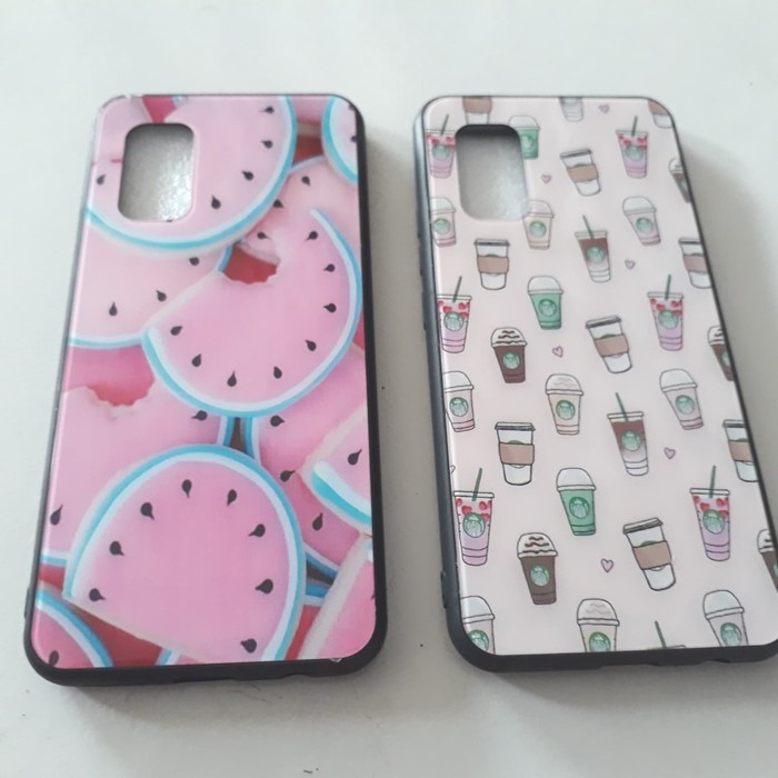 Vivo V19 tempered hardcase hard case glow cover casing soft