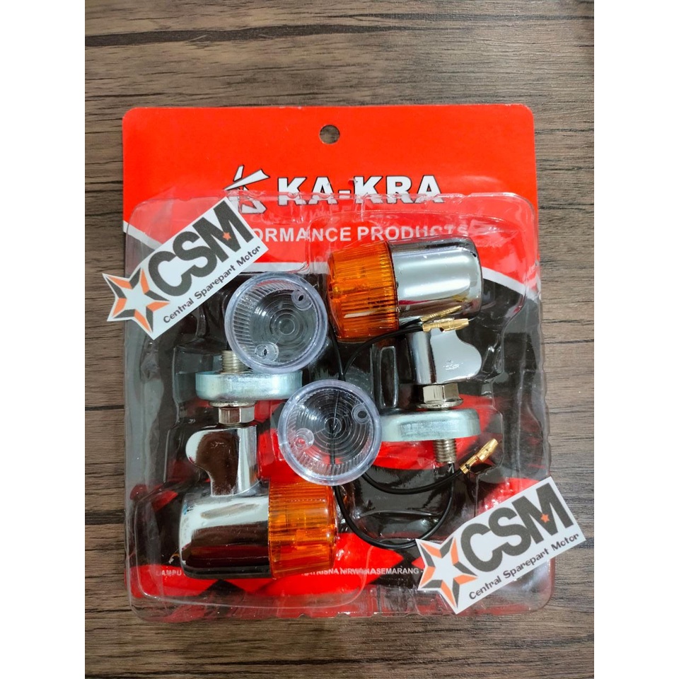 Lampu Sen Palu Bulat Double Kaca Universal