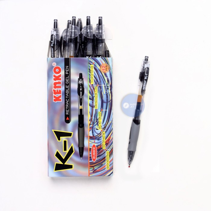 

PROMO Pulpen Bolpen Ball Point Gel Pen KENKO Joyko K-1 0.5 mm Hitam ECER!