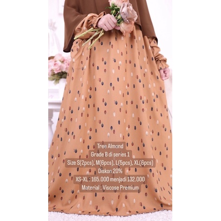 Booked Nuri Ditsy Tree Almond Size M (Reject)