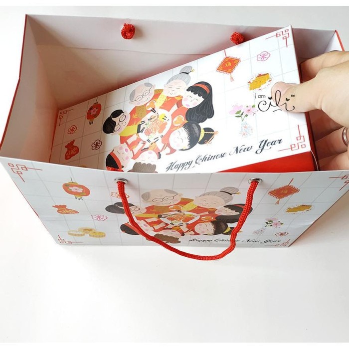 

(TERLARIS) PROMO (PAKET.YUSHENG) box+paperbag cny imlek sincia bolu gulung
