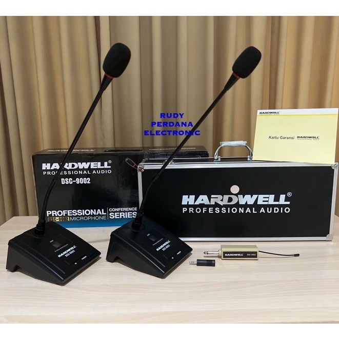 MICROPHONE MIC WIRELESS CONFERENCE MIKROPON MIK DESKTOP MEJA PODIUM HARDWELL DSC-9002 ORIGINAL ORI BAGUS TERLARIS TERBAIK RAPAT MEETING SEMINAR PIDATO CERAMAH GARANSI