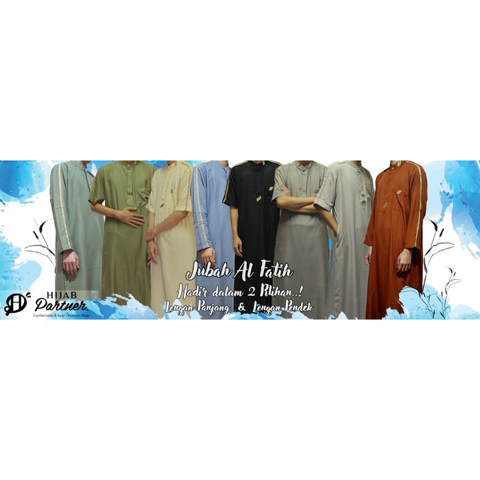 Jubah Ikhwan AL FATIH Lengan Pendek/Gamis Pria/Baju Muslim Syari