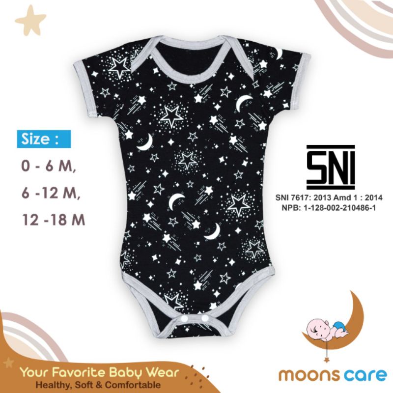 SNI SML Moons  Jumper Bayi Baru Lahir , Baju Bayi Newbron Kaos Bayi , Jumper babymoon