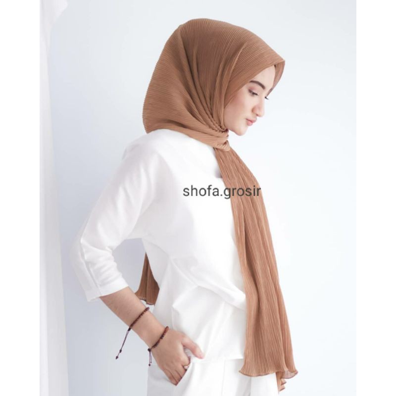 Pashmina Plisket Full Ukur 175X75 Diamond Premium Jahit Tepi-3