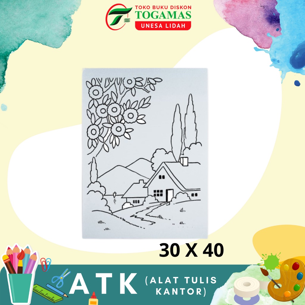 

KANVAS LUKIS 30X40 GAMBAR ATA / READY STOCK