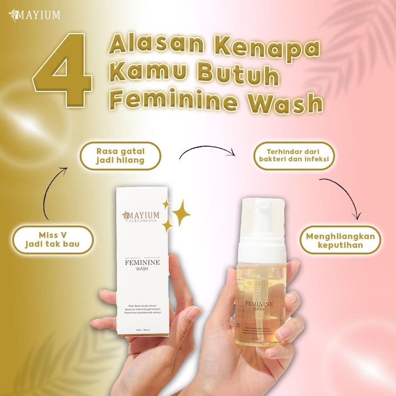 MAYIUM FEMININE WASH - Sabun Pembersih Kewanitaan ekstrak daun sirih, manjakani &amp; kayu rapet. ANTI JAMUR / KEPUTIHAN