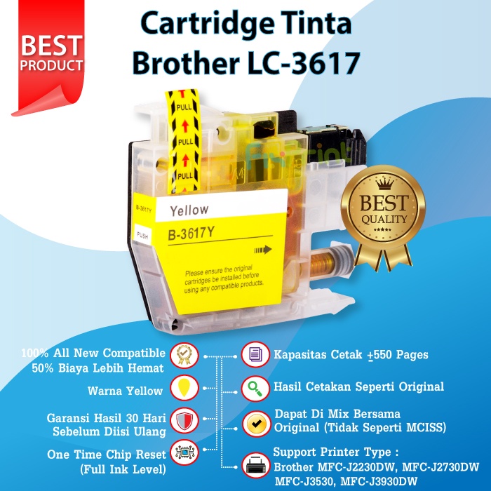 Cartridge Tinta Compatible LC-3617 LC3617 Brother MFC-J2230DW, MFC-J2730DW, MFC-J3530, MFC-J3930DW