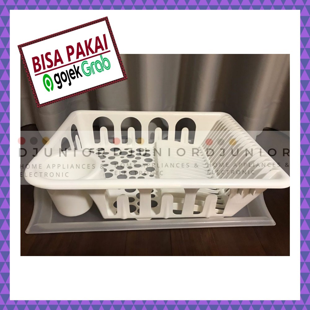 FLUNDRA RAK PIRING PLASTIK / DISH DRYER / SMULA NAMPAN - LIVIN