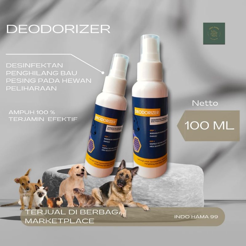 DEODORIZER SPRAY PENGHILANG BAU PESING KUCING DAN HEWAN LAINNYA KEMASAN 100ML