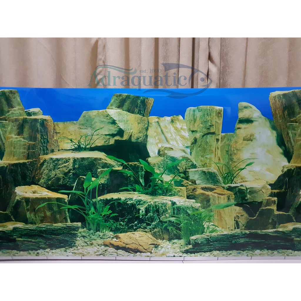 Wallpaper Aquarium Uk 50cm Motif 9023 Background Aquascape Per 1 Meter Shopee Indonesia