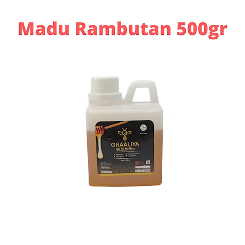 

(Bunga Rambutan) Madu Asli Murni Sehat RAW Ghaaliya Nektar Rambutan 500gr