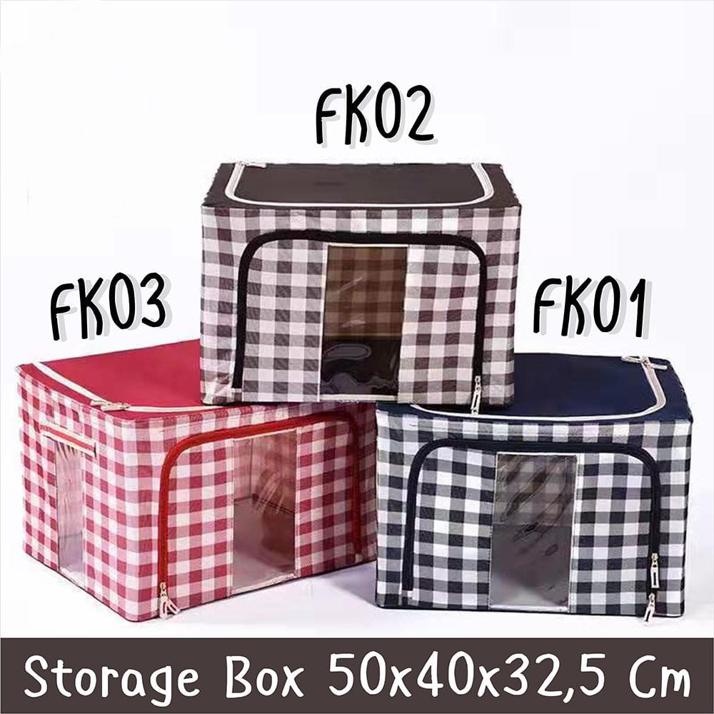 TERBARU !!!  Storage Box Rangka Besi 66L SB015 Kotak Serbaguna Penyimpanan Mainan SNX-1