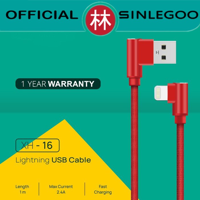 Sinlegoo XH-16 Braided Wire Data Cable Lightning Gaming Fast Charging