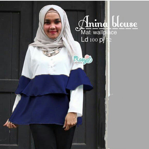 HOPYLOVY SALE - Blouse Wanita model lengan Trompet Anina