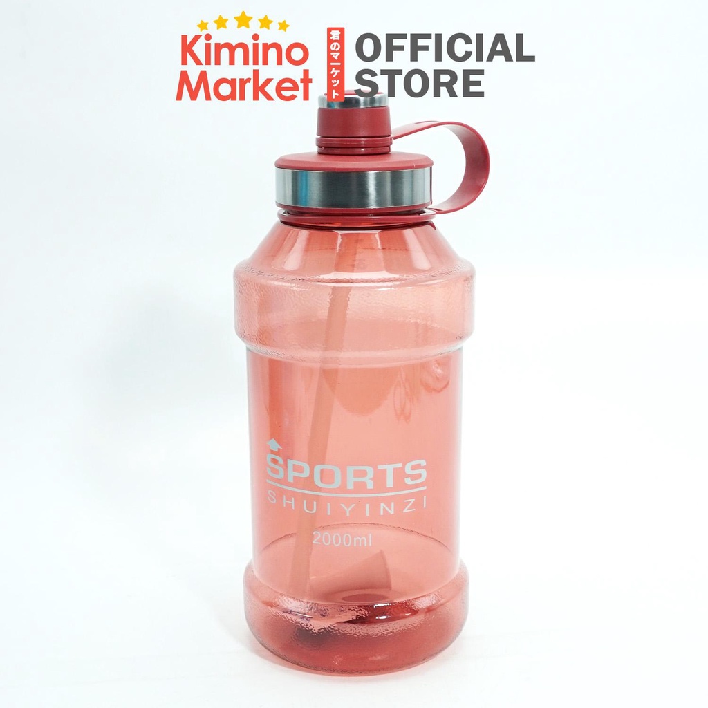 Botol Minum 2000 ML Water Drink Bottle Besar Jumbo dengan Tali