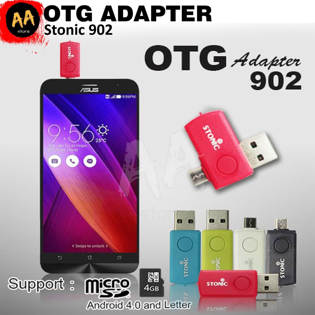 OTG Adapter USB to Micro USB/Flashdisk Komputer PC Laptop MIcro SD Android Stonic 902