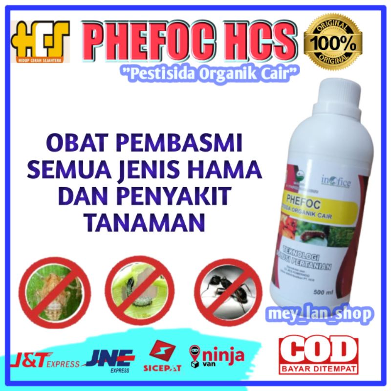 PHEFOC Pestisida Organik Cair Pembasmi Hama Tanaman / Obat Hama Padi / Obat Hama Ulat / Pupuk Organi