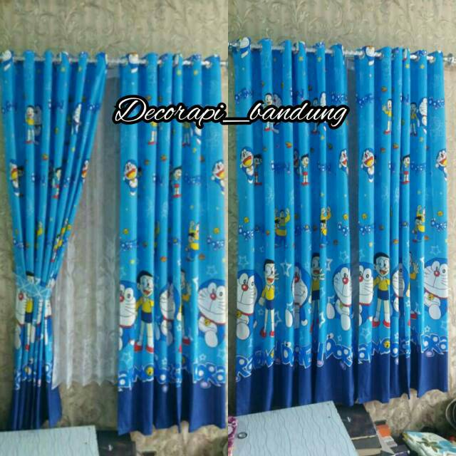  Gorden  Karakter Anak Motif  Doraemon  Biru Muda Model 