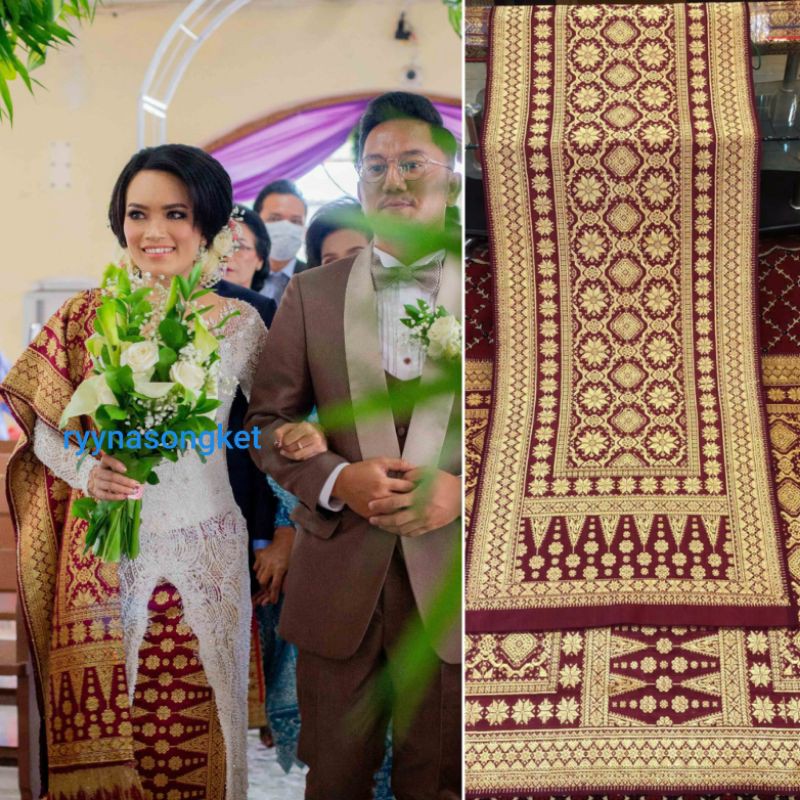 Songket Benang Berlian GebengGrade A 
