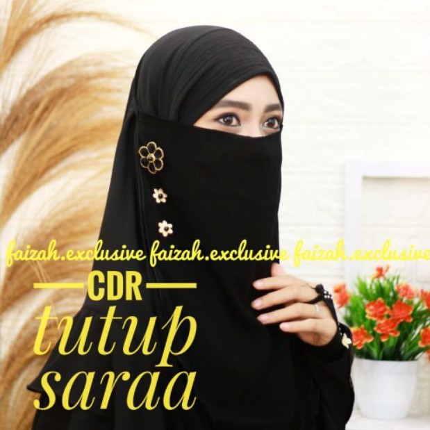 TUTUP CADAR SARAA CADAR TALI TUTUP CADAR NIQOB NIQAB KHIMAR TEMBORO