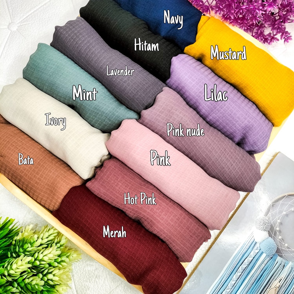 PREMIUM Hijab Termurah Jilbab Segiempat Paris Premium Ukuran Kuranglebih 110 x 110cm