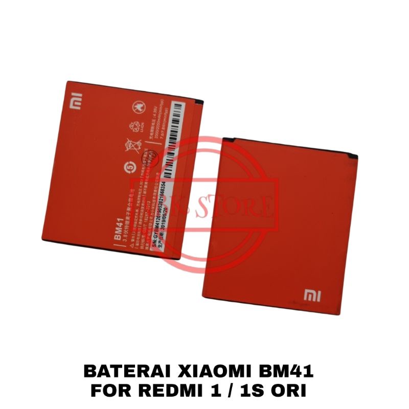 BATRE BATERAI BATTERY XIAOMI REDMI 1 / REDMI 1S BM41 ORIGINAL